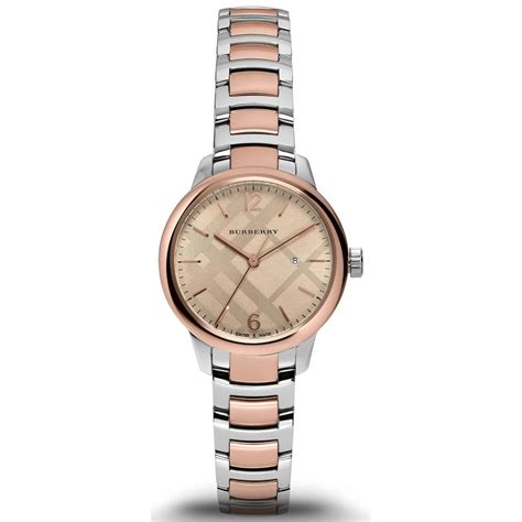 burberry classic ladies round watch two tone|Burberry Classic Two.